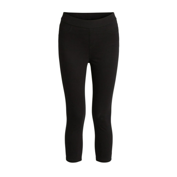 Pants - Black Capri Jeggings XXL (20) Fitted Stretch Pull-On Back Pockets Plus Size New